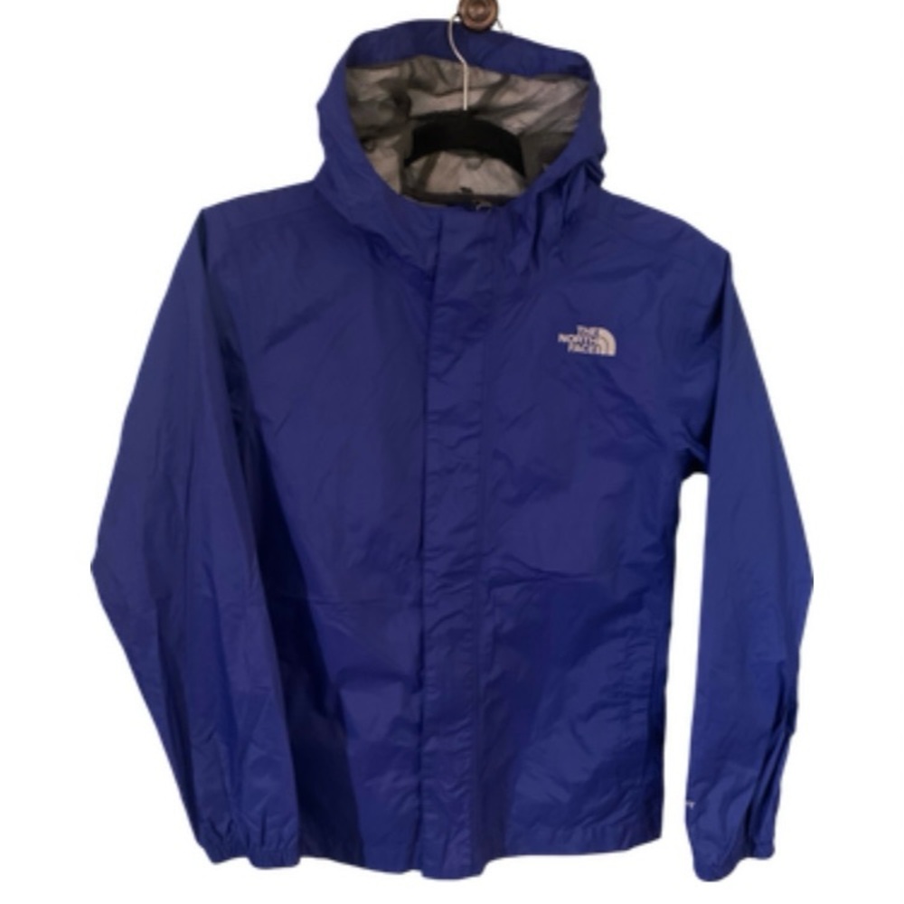 The North Face Blue Raincoat with Integrated Hood
